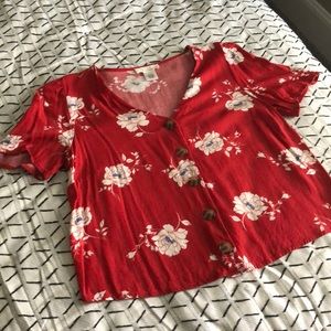Red Floral Crop